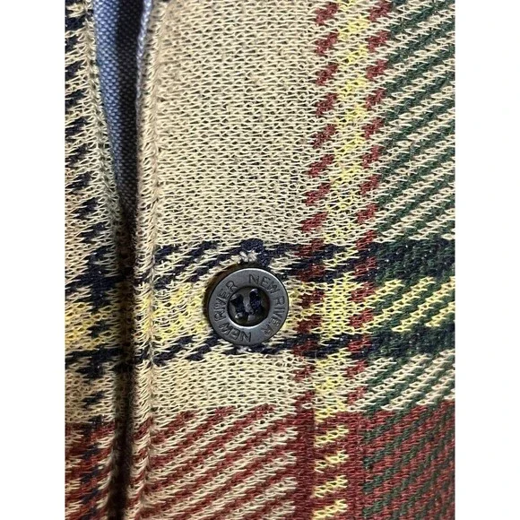 Vintage 1990’s New River Company Men’s XL Short Sleeve Plaid Polo Shirt Used - Picture 4 of 6